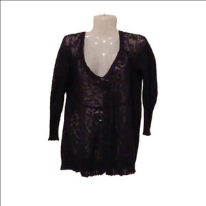 BLACK cardigan with buttons